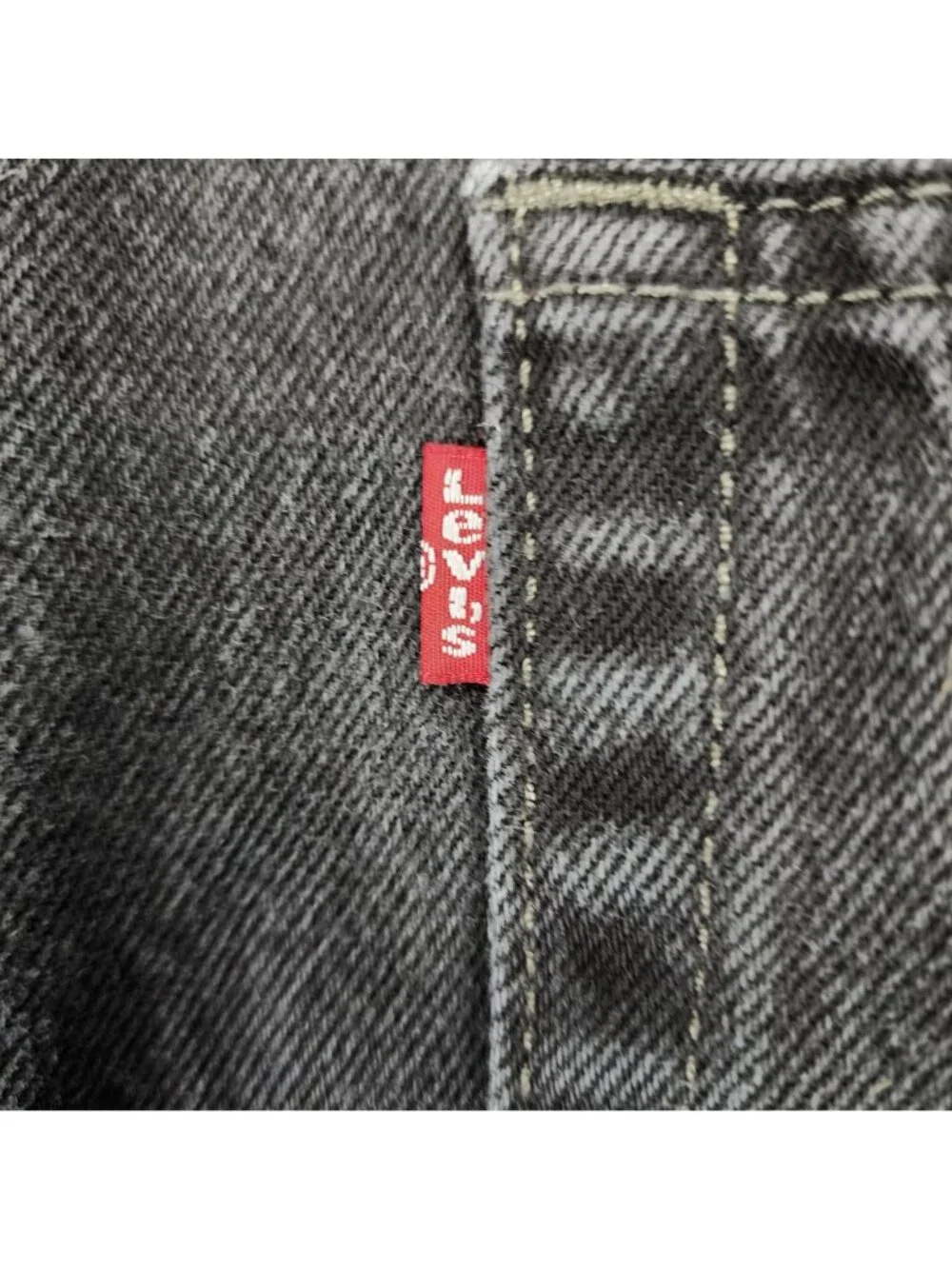 Levis Jeans Mens 40x32 Black 550 Cotton Denim Relaxed Fit Tapered Leg *Read*